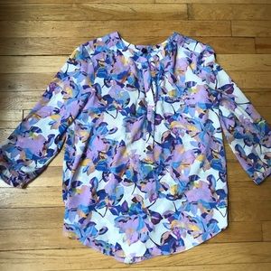 Pretty purple floral blouse